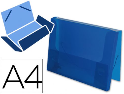 Pasta liderpapel portadocumentos com elasticos polipropileno din a4 azul translucida lombada 25 mm , Beautone , 20963 , 4710581369323